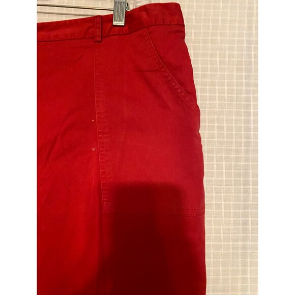 Norton Studio Stretch Cropped Pants Size 16 Red - Picture 3 of 7